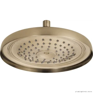 Luxury Traditional Ceiling-Mounted Rainfall Shower Head - Brizo Gold