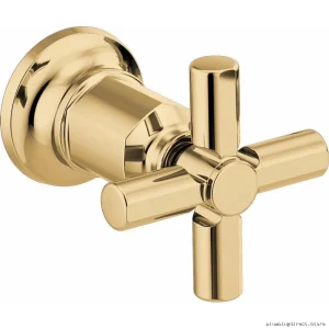 Luxury Polished Gold Wall-Mount Cross Handle Kit | Brizo