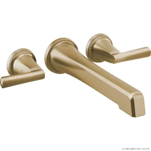 Luxury Brizo Levoir Gold Wall Mount Tub Filler
