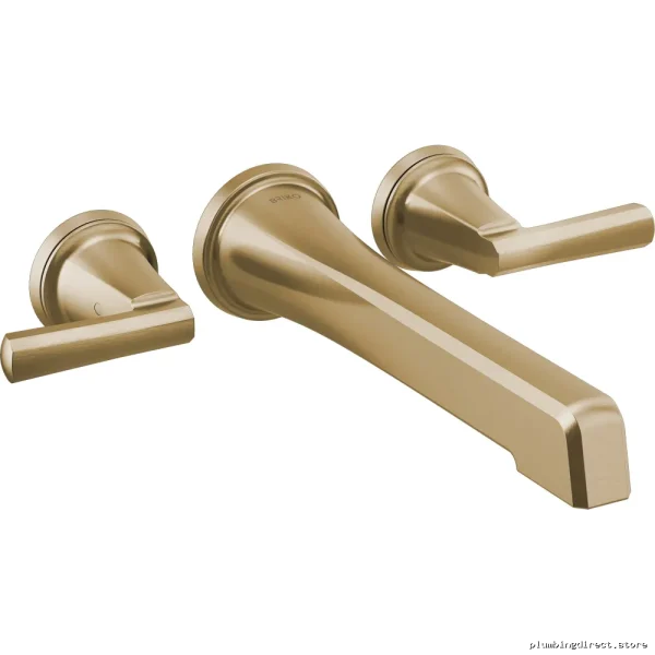 Luxury Brizo Levoir Gold Wall Mount Tub Filler