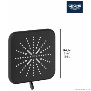 Luxury Grohe Rainshower: SmartActive 3-Function in Matte Black