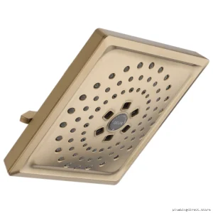 Luxury Delta H2Okinetic Rain Shower Head in Champagne Bronze