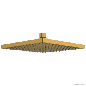 Rain Square Showerhead - High-Flow Luxury Brushed Gold Finish