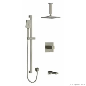 Luxury RIOBEL Ceiling Shower Trim in Brushed Nickel