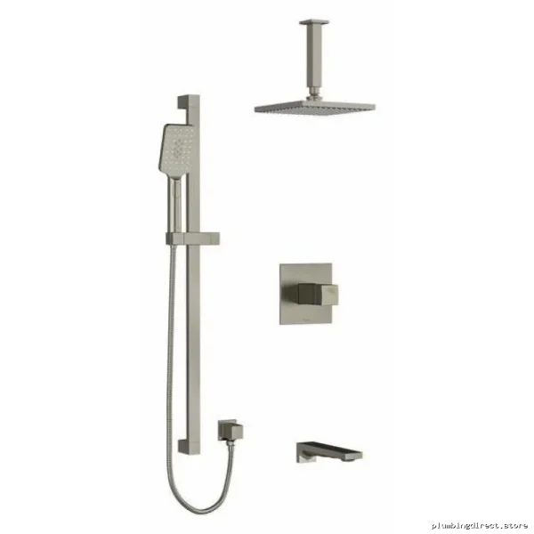 Luxury RIOBEL Ceiling Shower Trim in Brushed Nickel