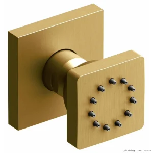 RIOBEL Square Body Spray Single-Function - Brushed Gold 350BG