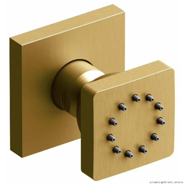 RIOBEL Square Body Spray Single-Function - Brushed Gold 350BG