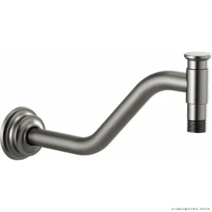Luxury StainlessSteelAngl'dShowerArm&Fl ange-Inv