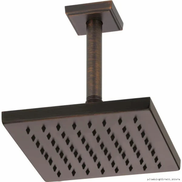 Luxury Venetian Bronze Ceiling-Mount Square Rain Shower Head - Brizo - Image 2