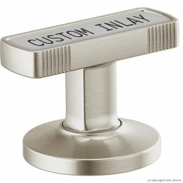 Luxury Widespread Bathroom Faucet Handles with Custom Inlay & Luxe Nickel Finish