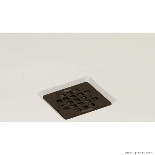 Maax White Right Corner Shower Pan with Center Drain 4832 B3Square - Image 2