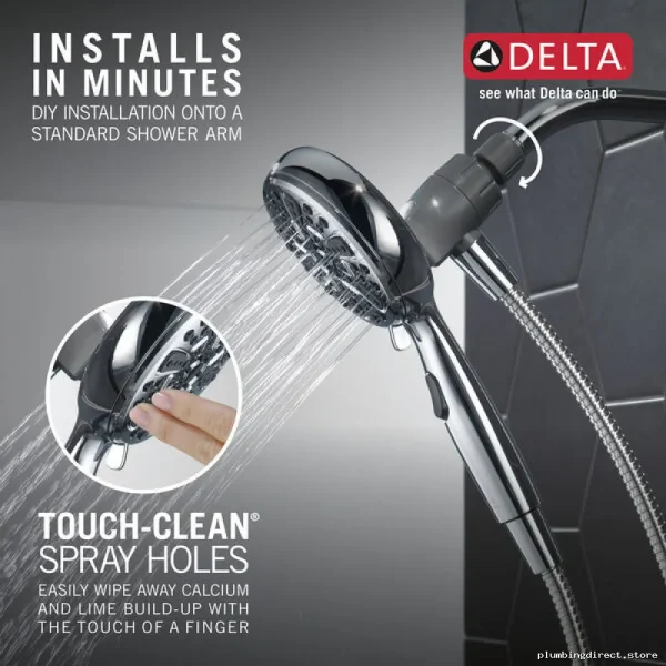 Magnetic Docking Hand Shower with 6 Spray Settings | Delta Chrome 75609 - Image 4