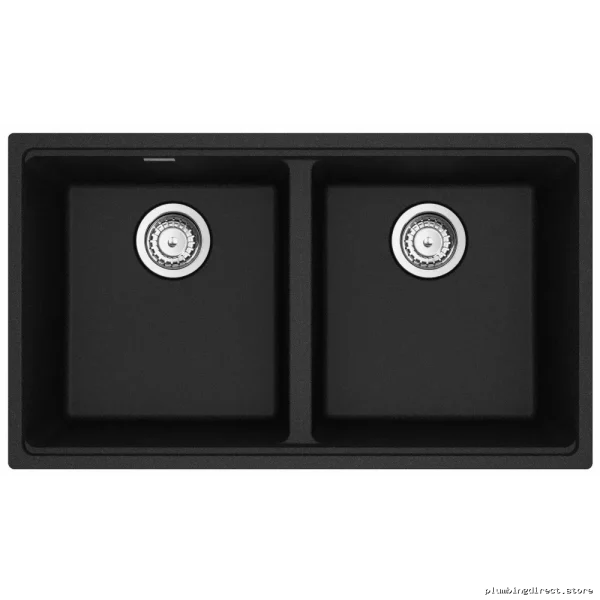 Maris Franke 31-1/16 Onyx Finish Fragranite 2 Bowl Undermount Kitchen Sink - Image 3