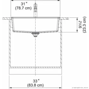 Maris-GC Drop-In Kitchen Sink - Single Bowl Champagne Model MAG...