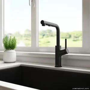 Masimo Matte Black Pullout Spray Kitchen Faucet KF1964-160 Kalia Model