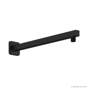 Matte Black 16-Inch Wall-Mounted Shower Arm for Bathrooms