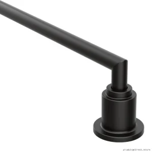 Matte Black Arris 18-Inch Towel Bar YB0818BL - Durable Bathroom Accessory