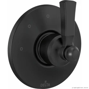 Delta T11856-BL Dorval 3-Setting Matte Black Shower Diverter Trim