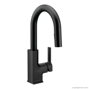 STo Matte Black Bar Faucet with Pulldown Spray - S62308BL