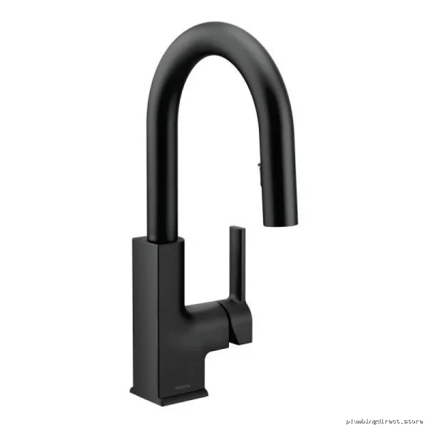 STo Matte Black Bar Faucet with Pulldown Spray - S62308BL