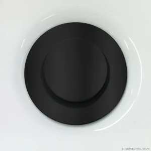 Matte Black Bathroom Sink Overflow Push Drain - Kalia AC1327-160 Model