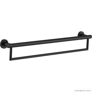 Bathroom Towel Bar with Assist Handle - Matte Black Finish Delta 41519-BL