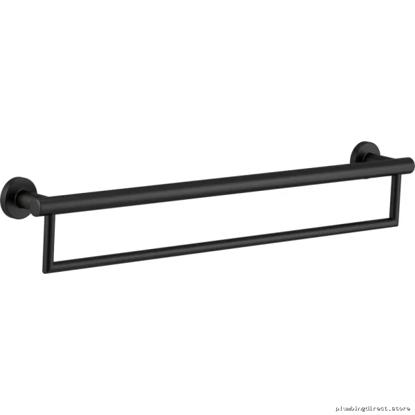 Bathroom Towel Bar with Assist Handle - Matte Black Finish Delta 41519-BL