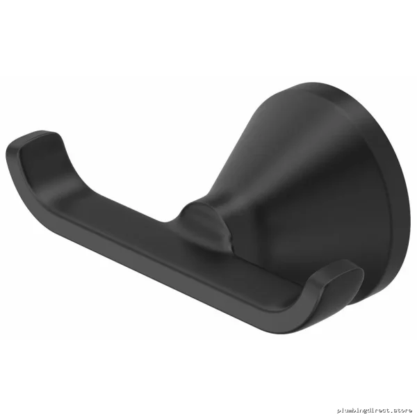 American Standard Matte Black Double Robe Hook - Bathroom Wall Mount - Image 2