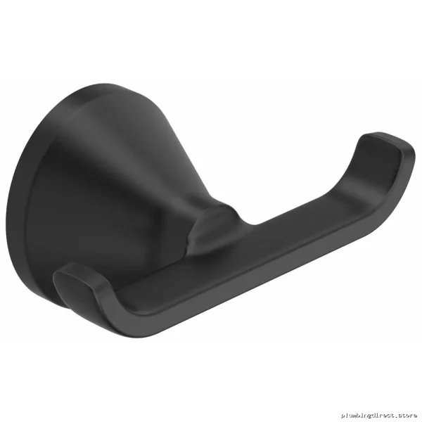 American Standard Matte Black Double Robe Hook - Bathroom Wall Mount - Image 3