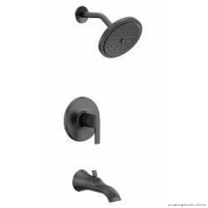 Matte Black Eco-Friendly Tub Shower Trim by Doux M-Core 2 UTS2203EPBL Moen