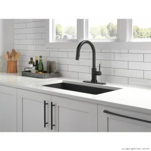 Matte Black Escutcheon Plate for Delta Trinsic 8 Faucet