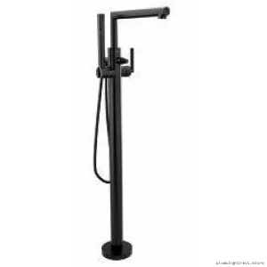 Arris Matte Black Floor Mount Tub Filler - S93005BL