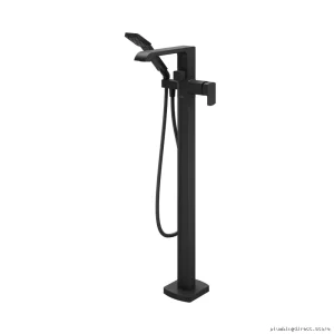 Sobriofloor-mounttubfillerw/handholdshowertrim&cartridges–easyinstallmatteblack