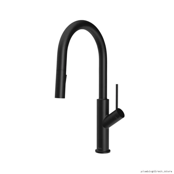 Matte Black Pull Down Kitchen Faucet with Sprayer by Kalia KF1813-160 - Image 2