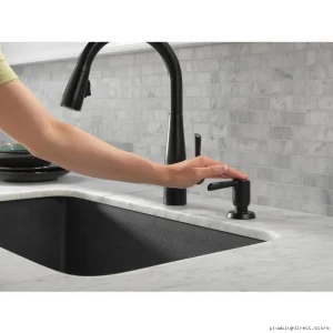 Essa Matte Black Pump Soap Dispenser - RP100736BL Delta Design