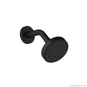 Matte Black Rainfall Shower Head Set with Wall Arm and Flange BF1759-160