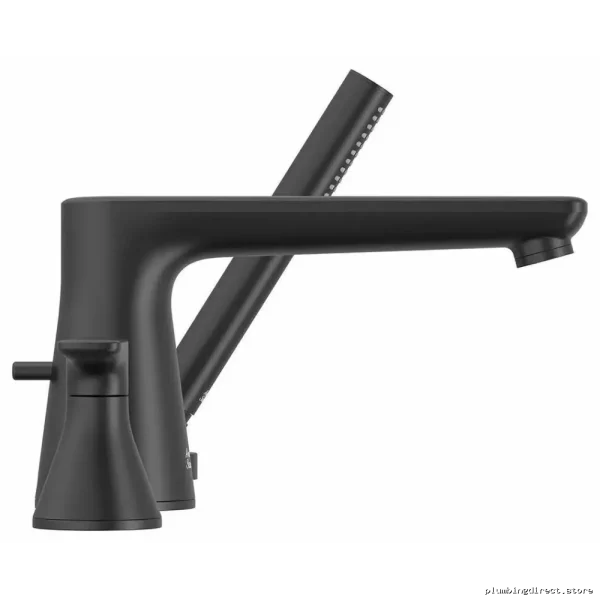 American Standard Deck Mount Roman Tub Faucet Set with Hand Shower - Matte Black - Image 3