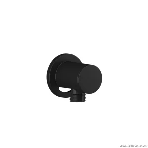 Matte Black Round Wall Outlet - Kalia 106192-160, Modern Design