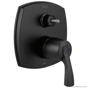 Matte Black Triple-Function Handleless Shower Divertor - Stryke Series