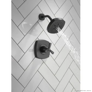 Matte Black Shower Trim Kit - Delta Stryke 14 Series T142766-BL
