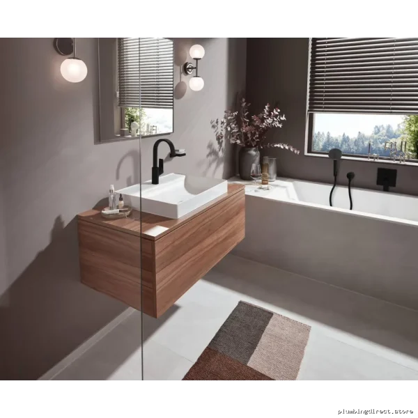 Vivenis 210 Single-Hole Faucet w/ Pop-Up Drain - Matte Black 75030671 Hansgrohe