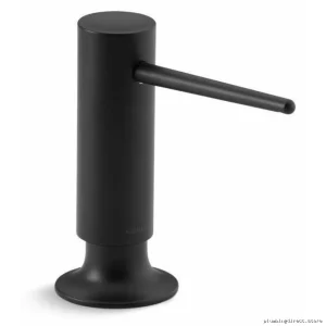 Matte Black Soap & Lotion Dispenser - Modern Design by Kohler Model 1995-BL