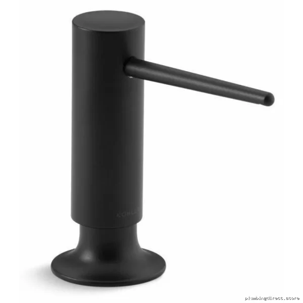 Matte Black Soap & Lotion Dispenser - Modern Design by Kohler Model 1995-BL