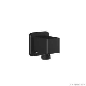 Matte Black Square Electrical Outlet Cover Plate by Kalia