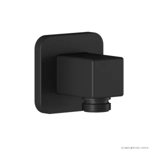 Matte Black Square Electrical Wall Outlet by Kalia - Model 104292-160