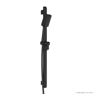 Matte Black SquareOne Dual Jet Handheld Shower with Mounting Bar