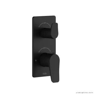 Thermostatic Valve Trim for TwoWay ThreeWay Systems w/Diverter Matte Black