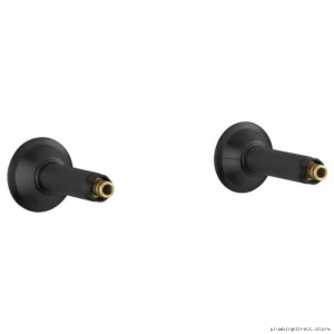 Matte Black Tub Filler Wall Mount Union Kit for Brizo RP73764BL