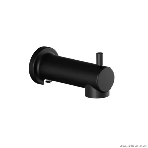 Matte Black Round Tub Spout with Slip Fit Diverter - Basico Kitchen Faucet Accessory
