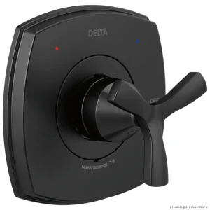 Matte Black Valve Trim for Stryke 14 Series Faucets - Modern Delta Design